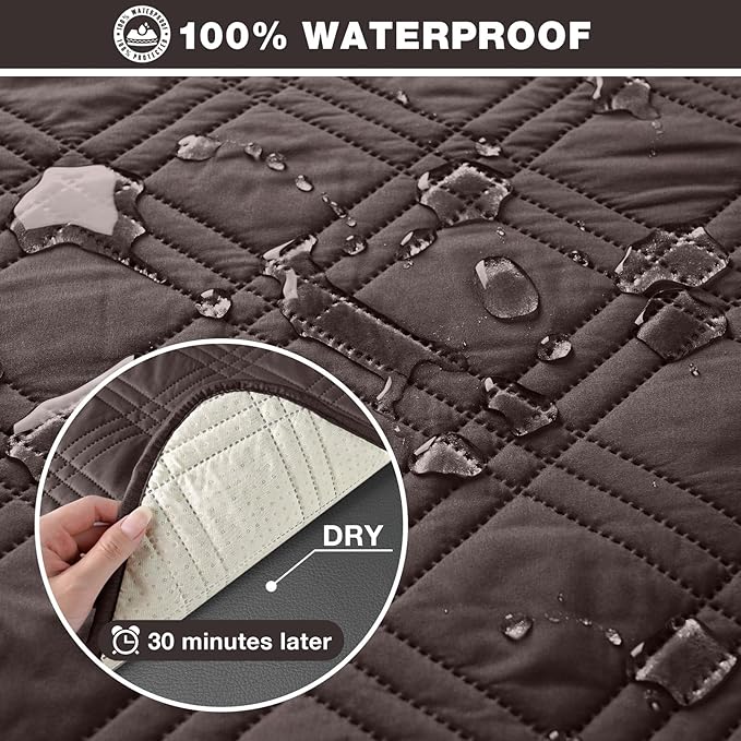 TAOCOCO 100% Waterproof Recliner Sofa Cover Non Slip Couch Cover - Image 3