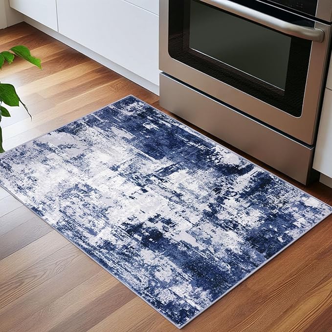 KOZYFLY Small Area Rug 2x3 Rug Entryway Rugs Indoor Non-Slip Modern Abstract - Image 2
