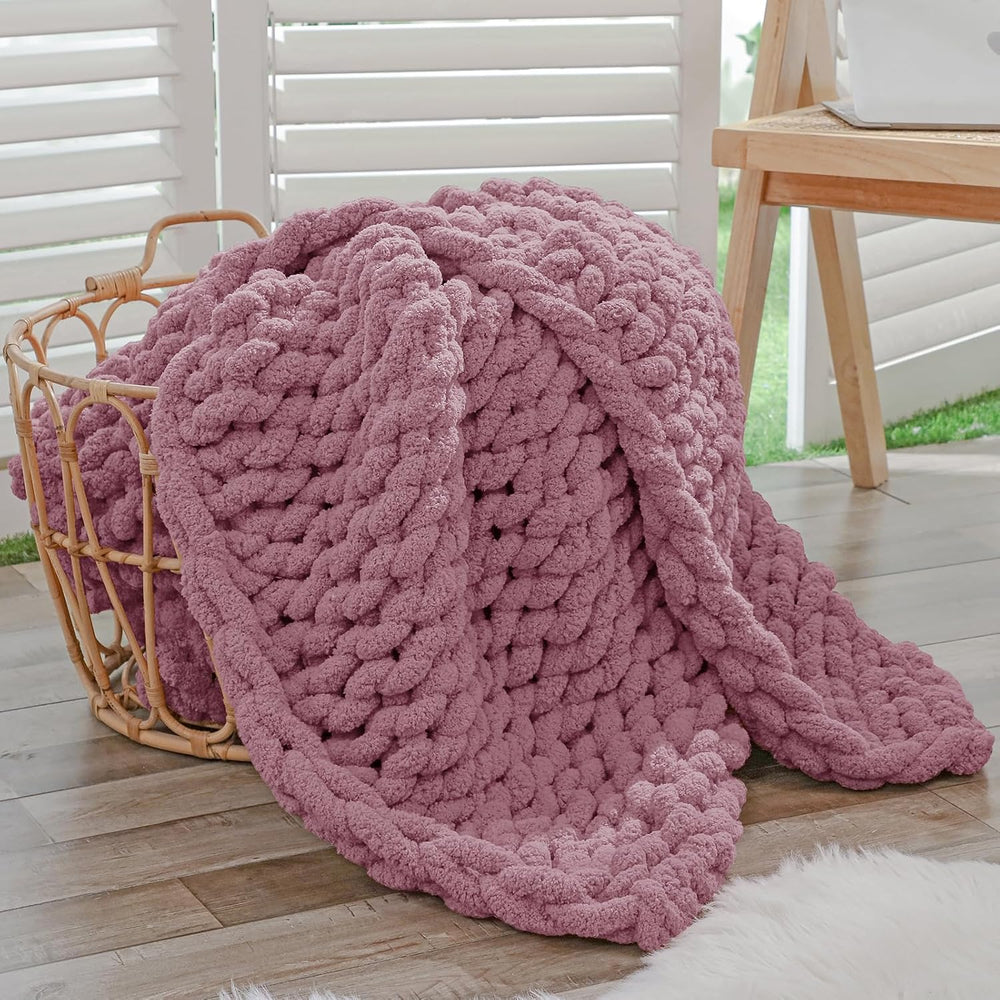 Bigacogo Chunky Knit Throw Blanket