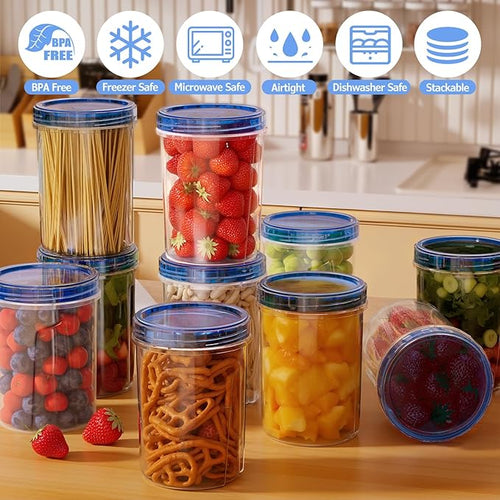 10 Pack-32 OZ Freezer Storage Containers, Small Plastic Food Storage Containers - Image 2