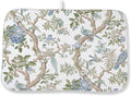 Blue Green Dish Drying Mat 18x24 Inch Chinoiserie Vintage Floral Bird Drying by DAFENA