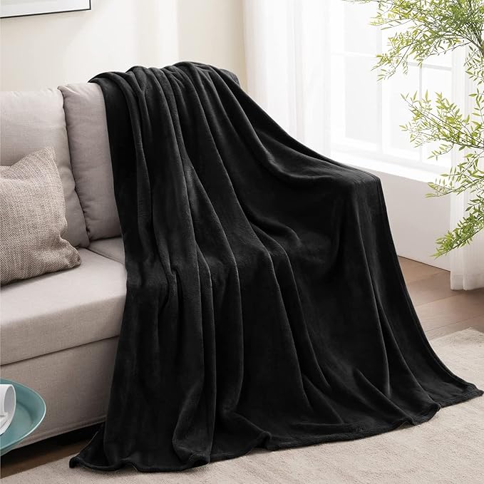 BEDELITE Fleece Blanket Black Throw Blanket - Image 5