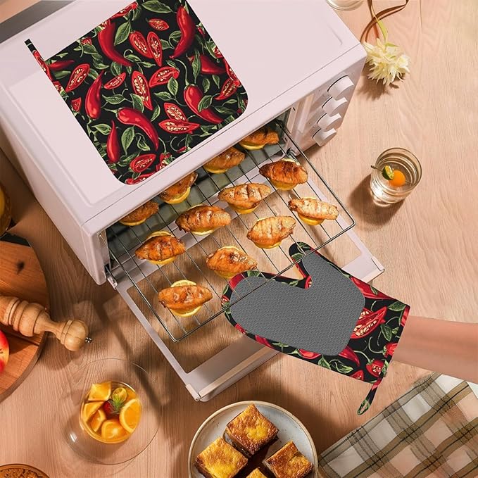 Mexican Hot Pepper Chili Oven Mitt and Pot Holder - Image 5