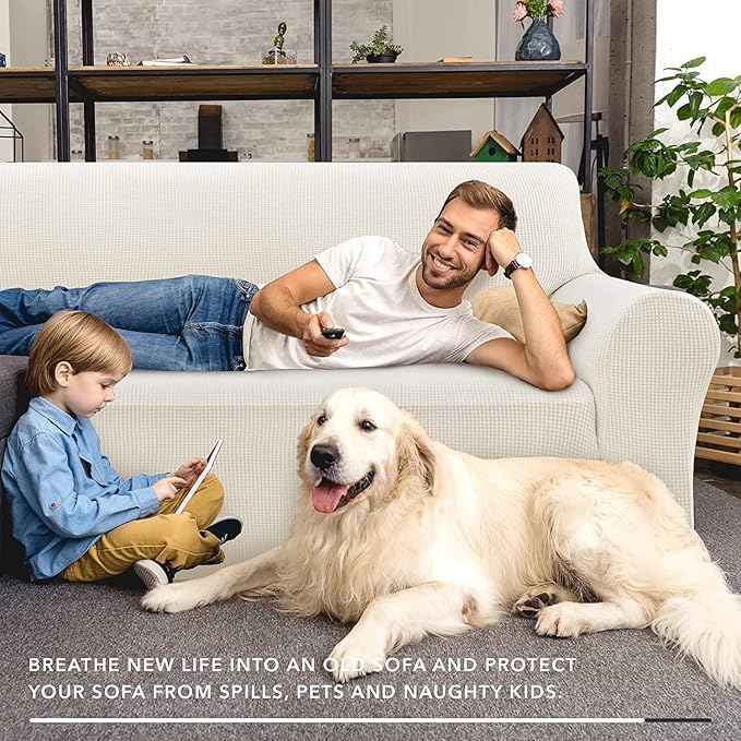 ZNSAYOTX Super Stretch Couch Cover Love Seat Sofa Covers - Image 8