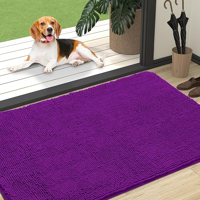 OLANLY Dog Door Mat for Muddy Paws 47x32, Absorbs Moisture and Dirt, Absorbent by OLANLY