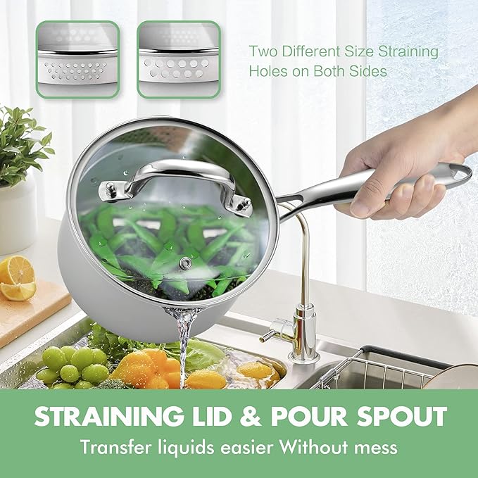 2.5 Quart Stainless Steel Pot Saucepan - Image 4