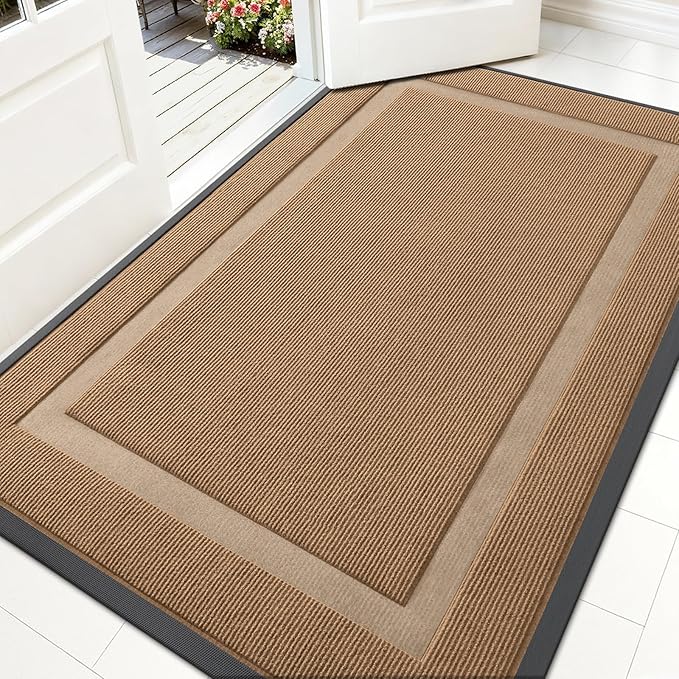 OLANLY Front Door Mat Indoor Outdoor Entrance, Waterproof All-Season, by OLANLY