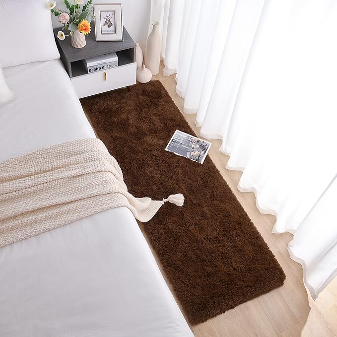 Chicrug Soft Runner Rug for Bedroom Living Room Plush Fluffy Rug 2x10 Feet - Image 3