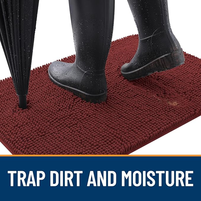 OLANLY Dog Door Mat for Muddy Paws 47x20, Absorbs Moisture and Dirt, Absorbent - Image 2