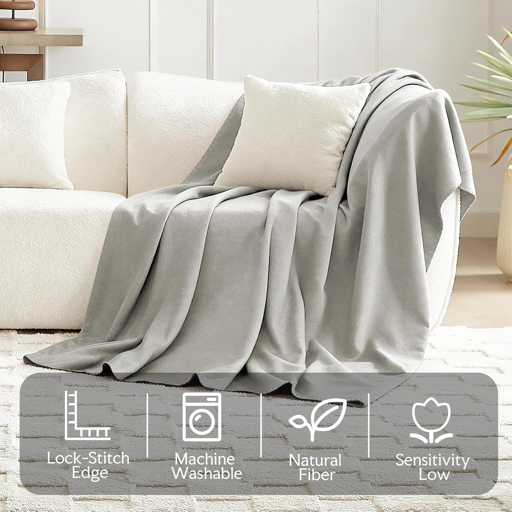 6 Pc Soft Fleece Throw Blankets 210GSM, 60x50 Inch - Lightweight Cozy Blanket...
