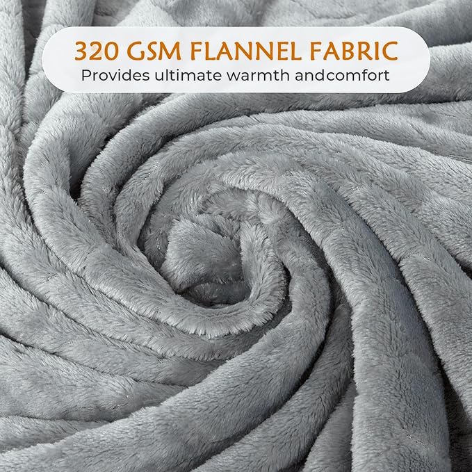 TOONOW Fleece Blanket Twin Size -320GSM Lightweight Fuzzy Soft Textured Flannel - Image 4