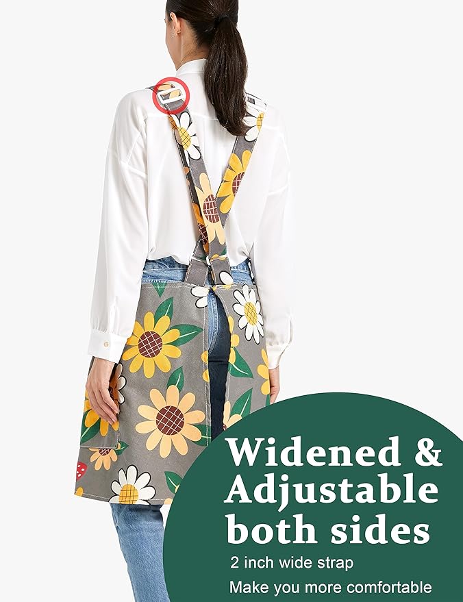Cozy Adjustable Cross Back Aprons - Image 3