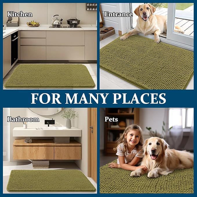 OLANLY Dog Door Mat for Muddy Paws 45x27, Absorbs Moisture and Dirt, Absorbent - Image 8
