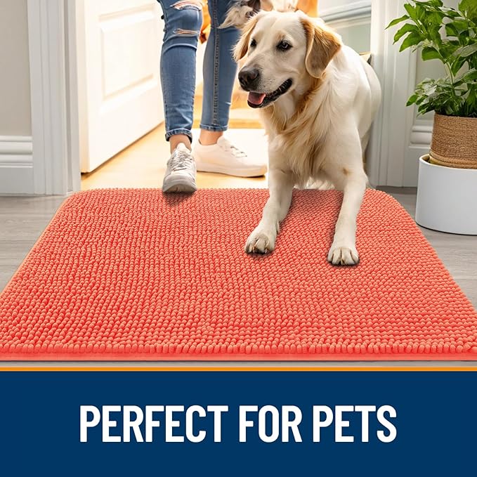 OLANLY Dog Door Mat for Muddy Paws 59x24, Absorbs Moisture and Dirt, Absorbent - Image 6