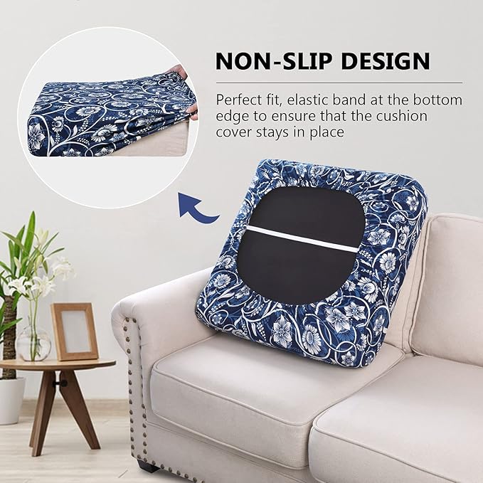 hyha Printed Couch Cushion Covers, Floral Sofa Covers Washable - Image 3