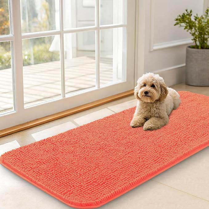 OLANLY Dog Door Mat for Muddy Paws 47x20, Absorbs Moisture and Dirt, Absorbent by OLANLY