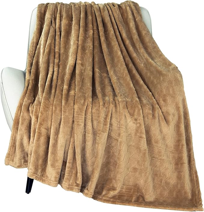 TOONOW Fleece Blanket Textured Fuzzy Plush Throw Blanket Twin Size 60" x 80" by TOONOW