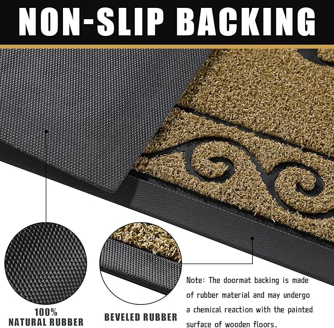 Yimobra Welcome Mats for Front Door 29.5x17, Heavy Duty Waterproof Outdoor Door - Image 3