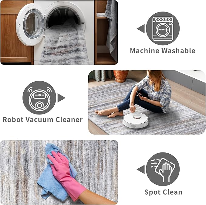 Washable Kitchen Runner Rug for Family: Easy-to-Clean Runners for Hallway - Image 4