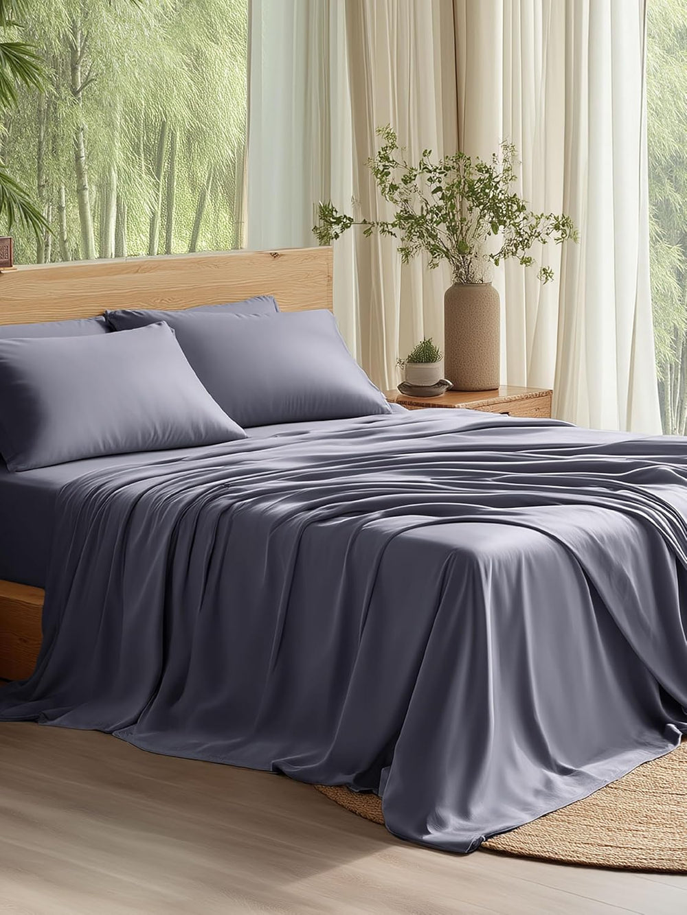 Bedsure Queen Sheet Set, Cooling Sheets for Queen Size Bed Set, Rayon Derived...
