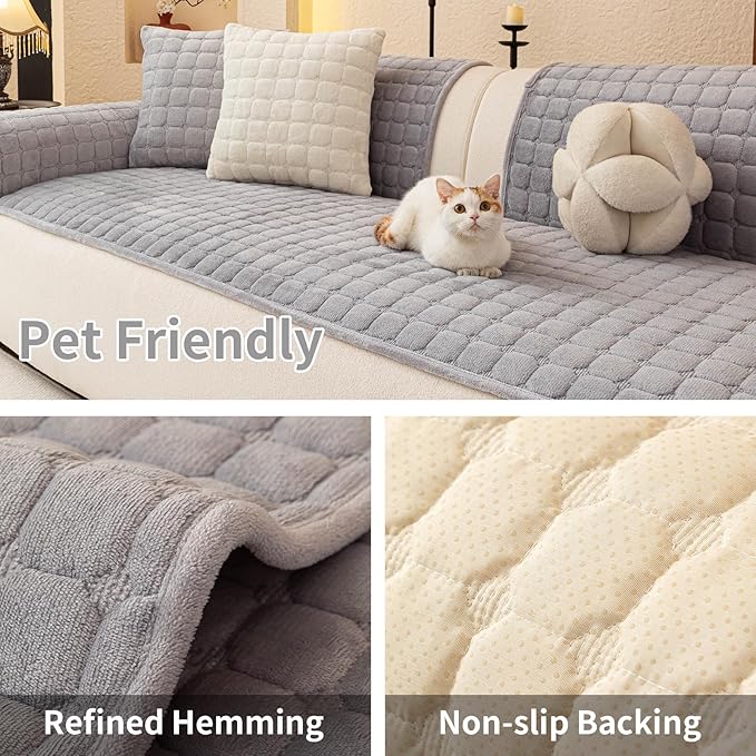 Velvet Couch Covers for Dogs, Dog Sectional Couch Covers, Pet Couchs Cover for - Image 3
