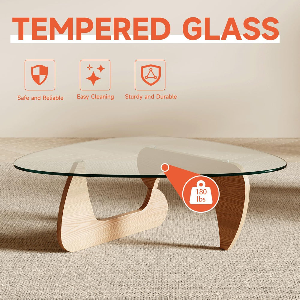 Modern Coffee Table for Living Room and Small Spaces, 43.3" x 29.5"...