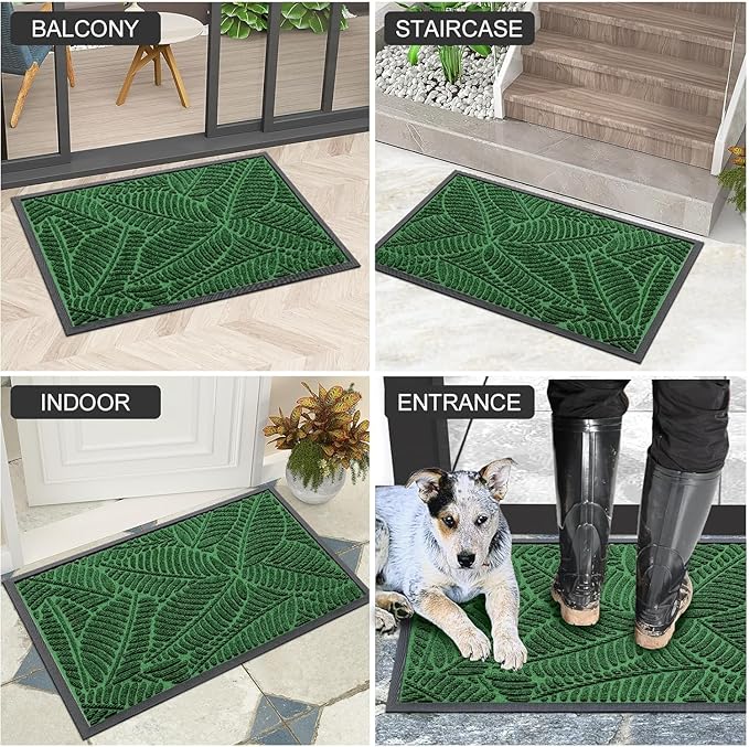 Colorxy Waterproof Doormat, Sturdy Natural Rubber Front Indoor Mat, Non Slip - Image 6
