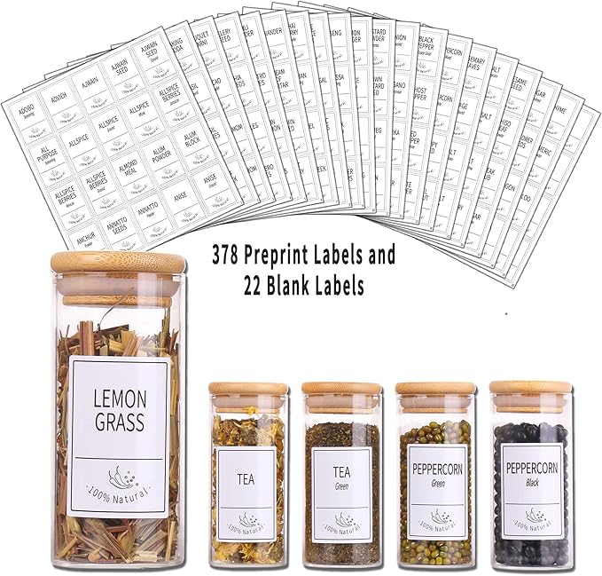 Churboro 24 Glass Spice Jars - Image 2