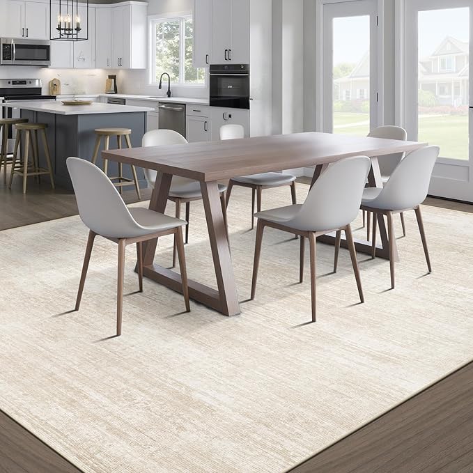 Area Rugs 9x12 for Living Room: Washable Rug Modern Abstract Neutral Soft - Image 6