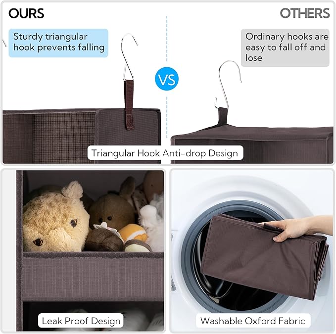 GRANNY SAYS 3 Shelf Hanging Closet Organizers and Storage, Collapsible Closet - Image 4