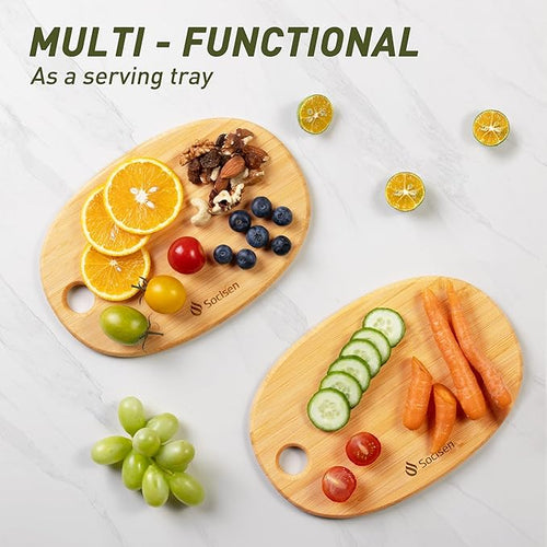 2 Pack Small Bamboo Wood Cutting Board - Image 2