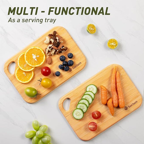 2 Pack Small Bamboo Wood Cutting Board - Image 2