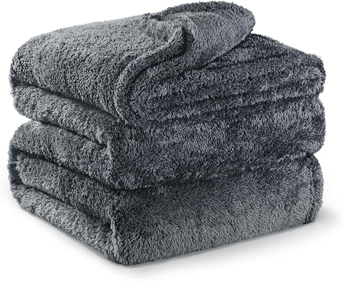 Exclusivo Mezcla Plush Fuzzy Fleece Bed Blanket King Size, Super Soft, Fluffy - Image 4