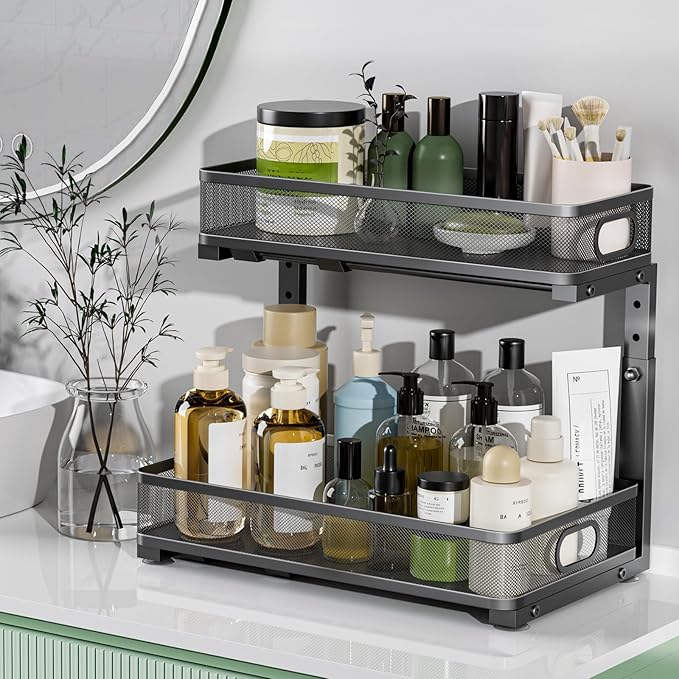 Under Sink Organizer, High Adjustable 2 Tier Under Sink Organizers and Storage - Image 8