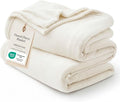 Bedsure GentleSoft Fleece Throw XL Blanket Cream by BEDSURE