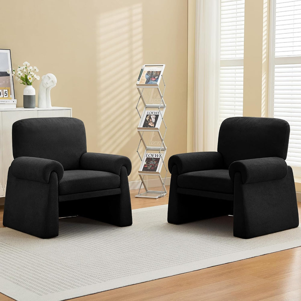 Oversized Accent Chair, Comfy Living Room Chairs, Single Sofa Chair with Thic...