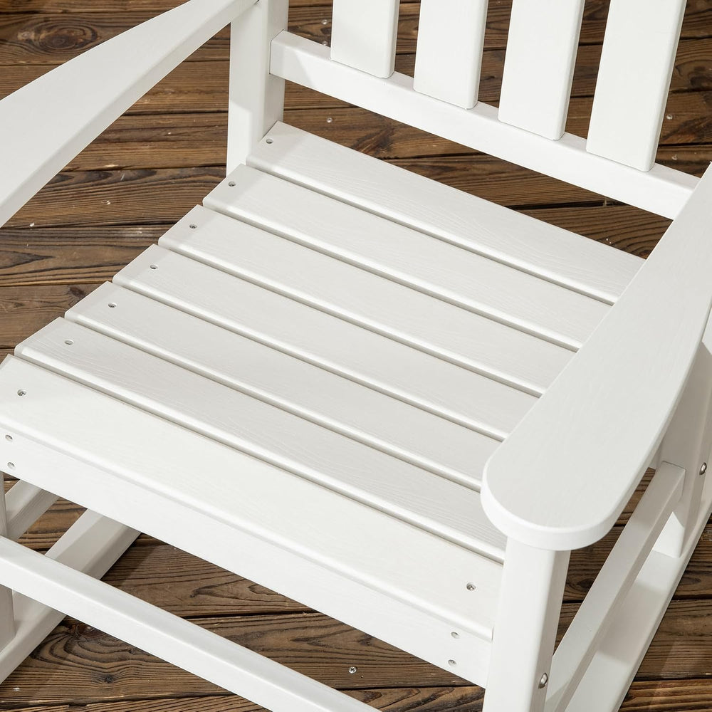 Outsunny Outdoor Rocking Chair, All Weather-Resistant, 350lbs,