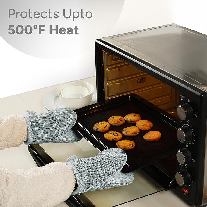 Casa Platino Heat Resistant Oven Mitts & Potholders, 4-Piece – Oven Mitt and - Image 4