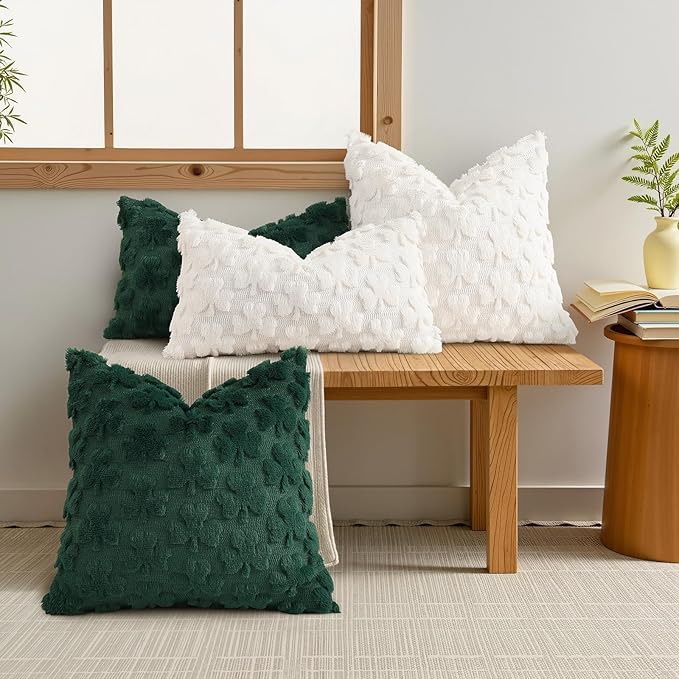 decorUhome St. Patrick’s Day Shamrock Green Pillow Covers 12x20 Inch Set of 2 - Image 3
