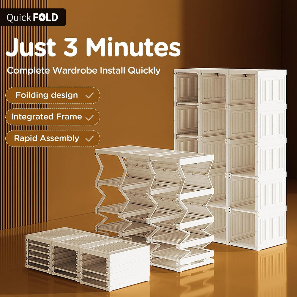 ANTBOX Portable Wardrobe Closet Storage Organizer for Clothes,Suitable for Li...