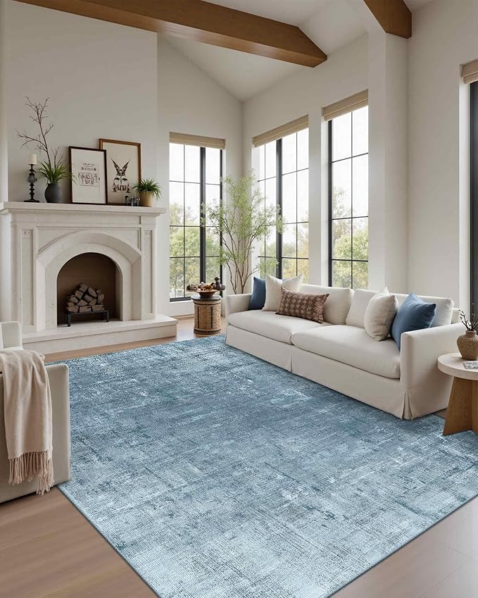 Latte&Fog 5x7 Area Rugs for Living Room Bedroom, Boho Non Slip Low Pile Carpet by LatteFog