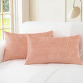 CaliTime Throw Pillow Covers Decorative 12 X 20 Inches Pack of 2 Cozy Chenille by CaliTime