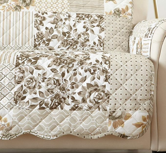 Great Bay Home Reversible Patchwork Sofa Cover - Image 4