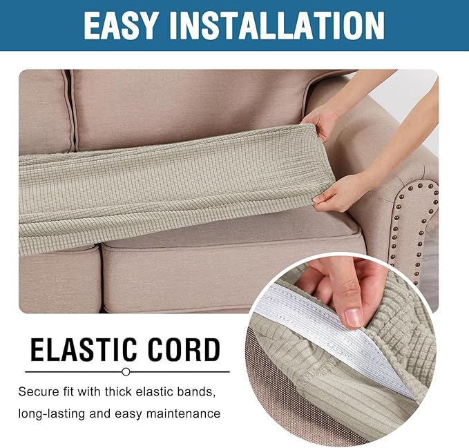 H.VERSAILTEX Super Stretch Individual Seat Cushion Covers - Image 5