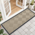 OLANLY Front Door Mat Outside Entrance 47x17, Heavy Duty Sturdy Natural Rubber by OLANLY