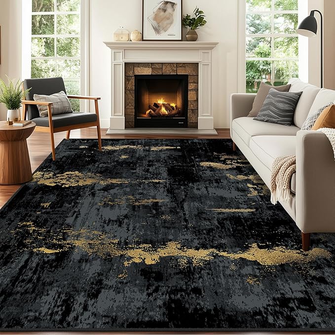 Washable Area Rugs 5'x8' Non-Slip Modern Abstract Soft - Image 4