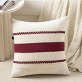 Fancy Homi Set of 1 Burgundy Boho Decorative Throw Pillow Covers 22x22 Inch by Fancy+Homi