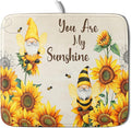 Giwawa Bee Gnomes Dish Drying Mat, Summer Sunflowers Elf Dish Drainer Mats by Giwawa
