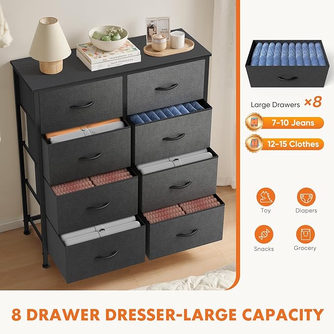 Sweetcrispy Dresser for Bedroom, Fabric Dresser - Image 6