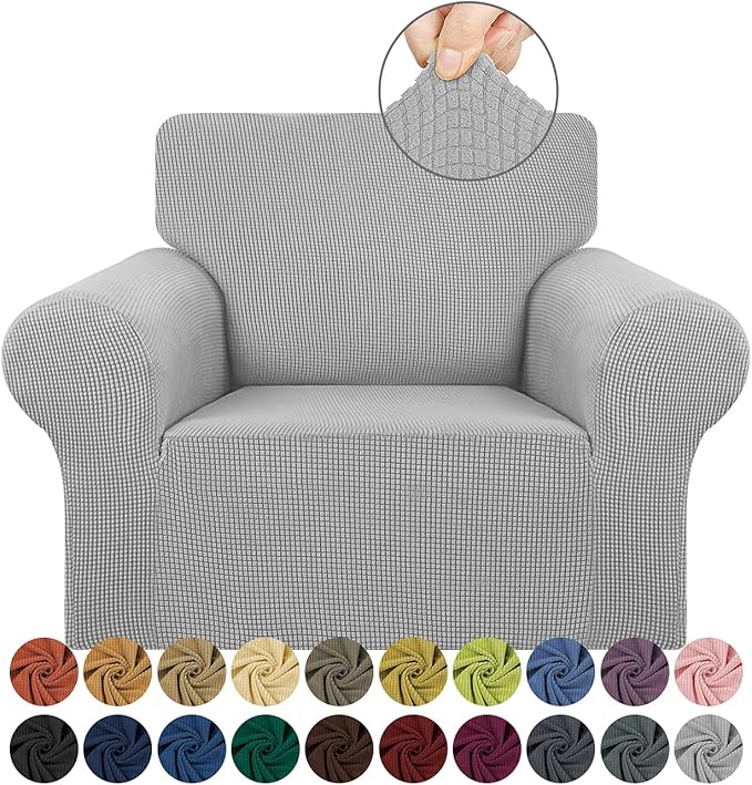 KEKUOU Stretch Single Sofa Slipcover 1 Piece Couch Sofa Cover Furniture by KEKUOU